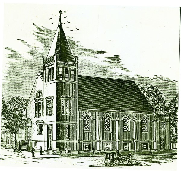 Sketch of the Friendship Street Synagogue.